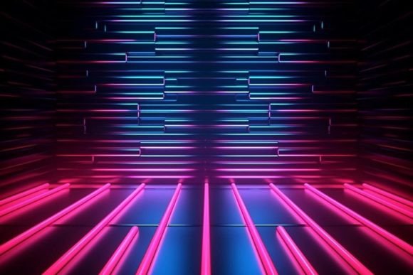 Download Futuristic Background Neon Effects Dark - Futuristic Collection