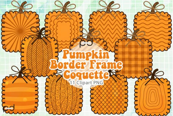 Download Pumpkin Border Frame Coquette Graphics - Graphic Collection