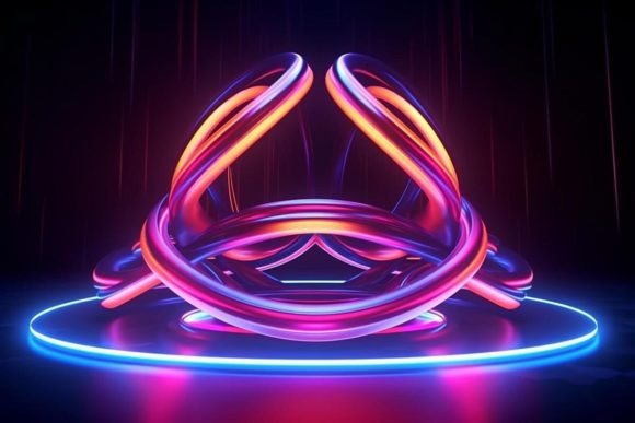 Download Futuristic Background Neon Effects Dark - Futuristic Collection