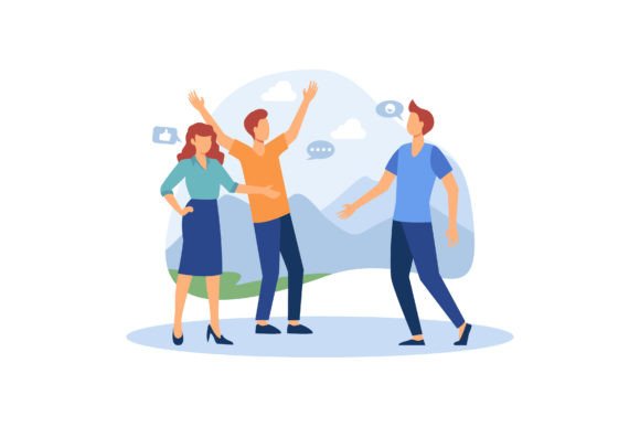 Download Sign Language Conversation Illustration - Conversation Collection