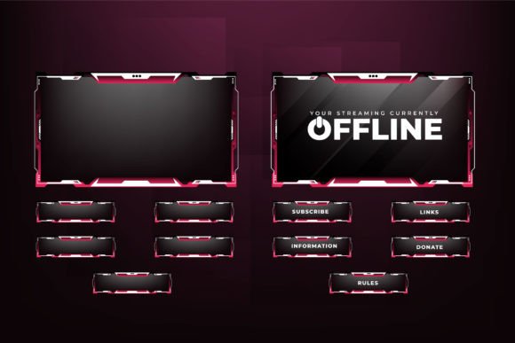 Download Futuristic Live Streaming Overlay Vector - Futuristic Collection