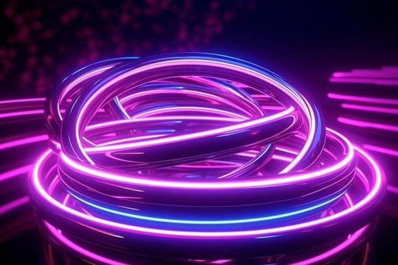 Download Futuristic Background Neon Effects Dark - Futuristic Collection