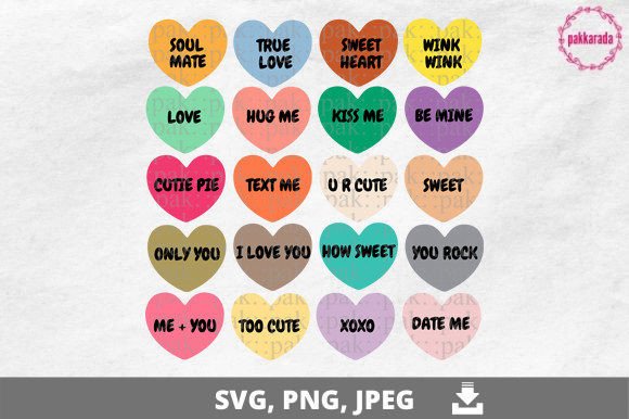 Download Valentines Conversation Hearts - Conversation Collection