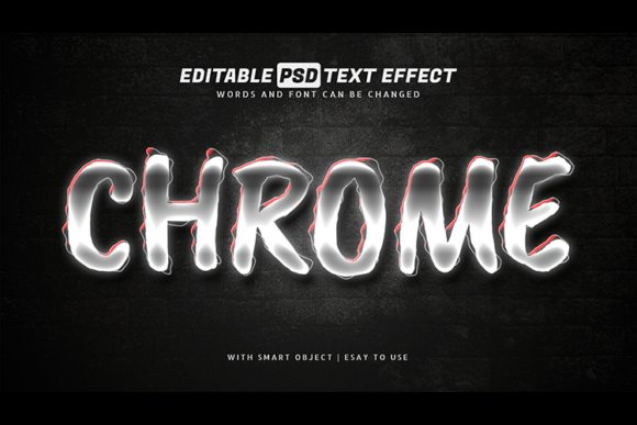 Download Chrome Silver Light Text Effect Editable - Light text Collection