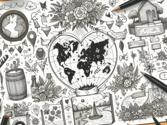 Download Hand Drawn Wedding Map Creator Graphic - Graphic Collection