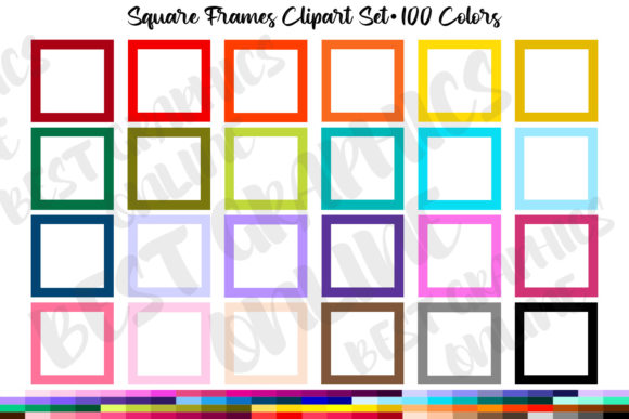 Download Square Frames Clipart Digital Fame Image - Square Collection