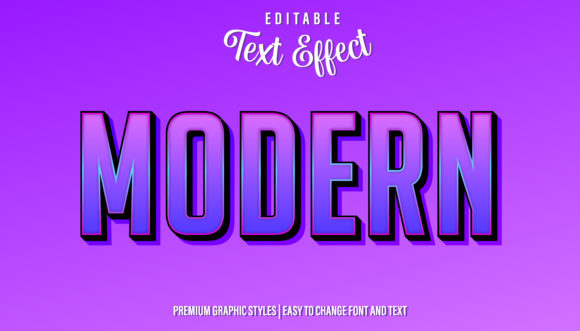 Download Modern - Illustrator Text Effect Graphic - Graphic Collection