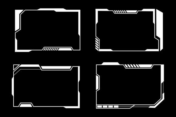 Download Futuristic Abstract Frame Set Cyberpunk - Futuristic Collection