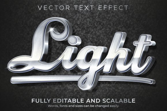 Download Text Effect Metellic Light Text Style - Light text Collection